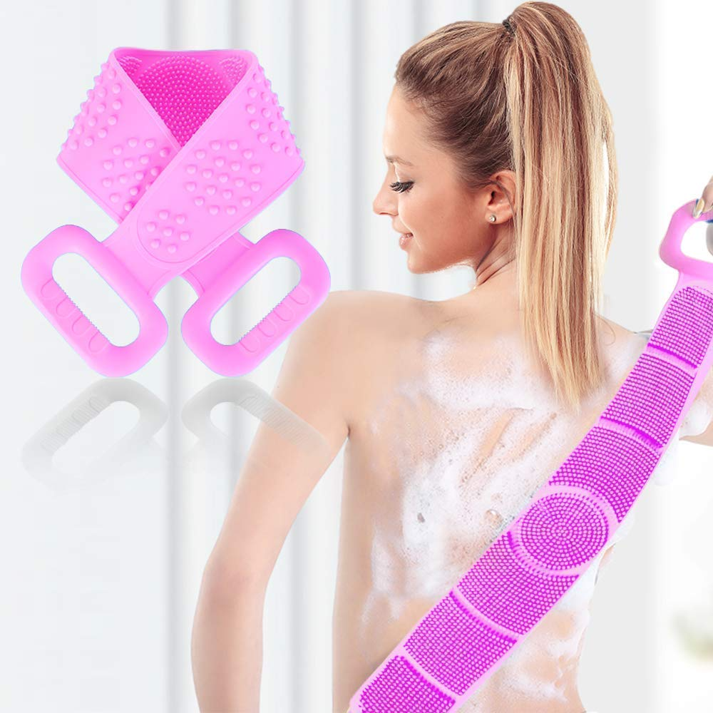 Silicone Shower Bath Belt Back Scrubber
