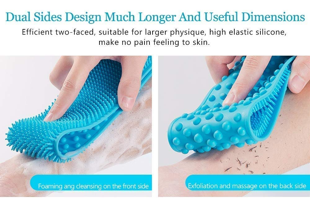 Silicone Shower Bath Belt Back Scrubber