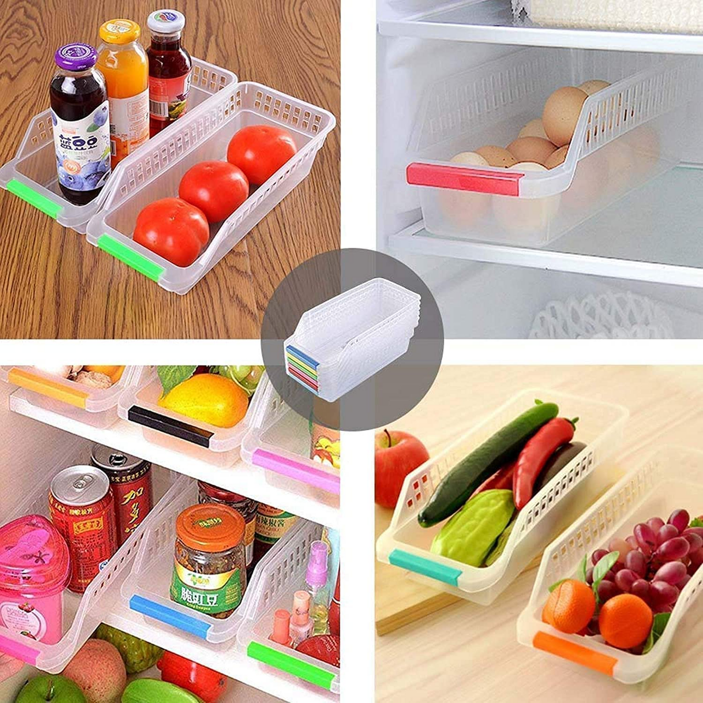 4 pcs Fridge Drawer