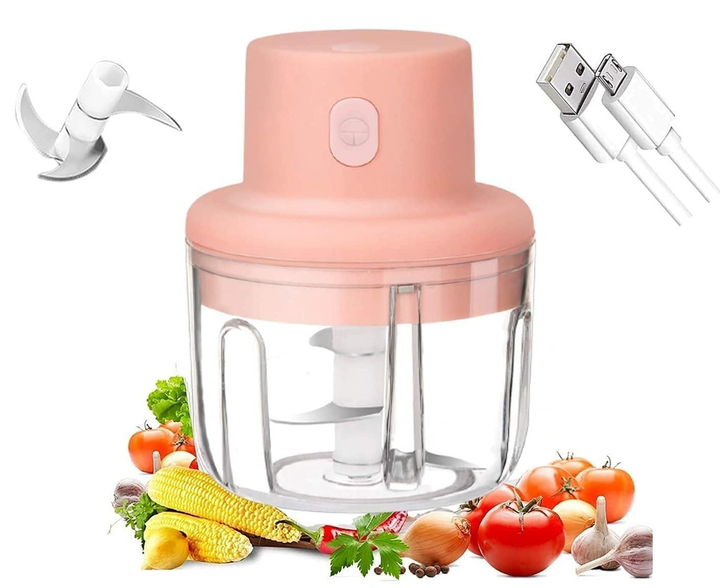 USB Rechargeable Mini Chopper for Vegetables and Garlic