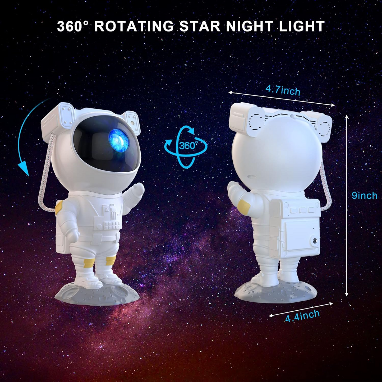 Astronaut Star Projector Night Light with Timer Galaxy Projector