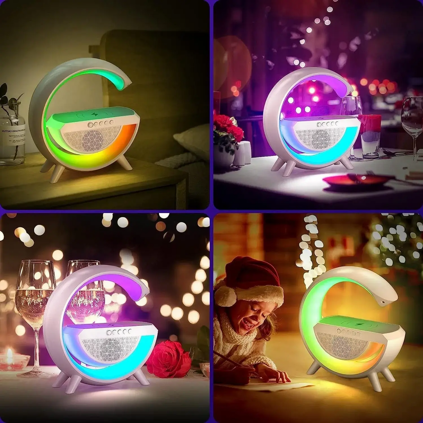 Multifunctional “G-Light” Bluetooth Night Lamp with mood light; Wireless Charger