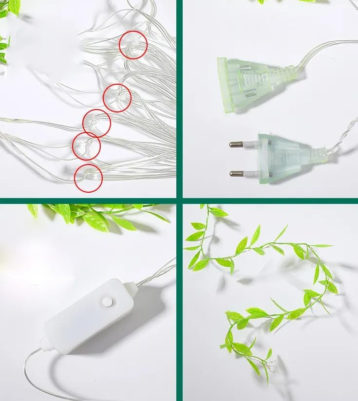 Artificial Leaf Curtain LED String Light