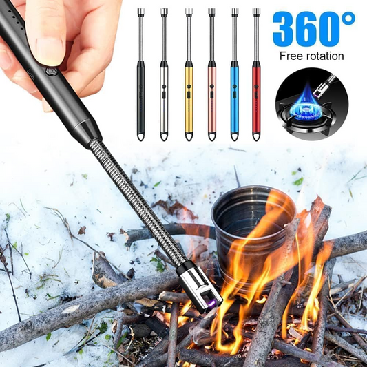 Electric Gas Lighter, USB Rechargeable Electric LED Display Stick
